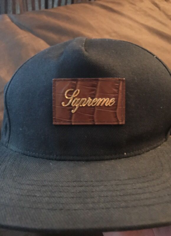 Supreme croc leather strap back