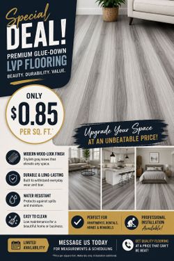Vinyl Plank - Glue Down Planks - LVP - FLOORING - PISO
