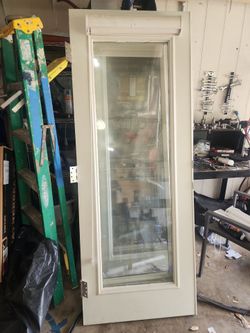 Solid wood doors with double glass