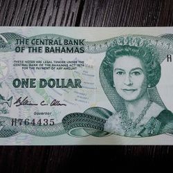 The Bahamas Currency 1 Dollar, 1974 