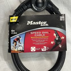Master Lock 8300D Cable Bike Lock 6 FT. Set Your Own Combination Speed Dial…..ALSO, Take A Look 👀 At My Other Items..!