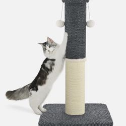 NEW! Cat Tree Scratching Post with Toys – Dark Grey – Easy Build!