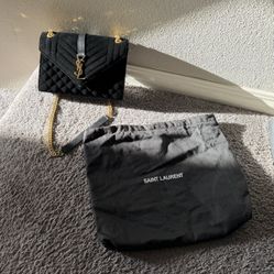 YSL Saint Laurent Suede Purse (black)