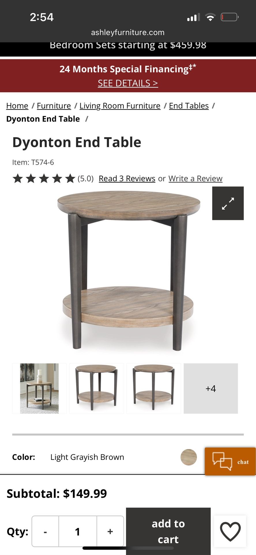 Ashley Furniture Coffee Table and End Tables