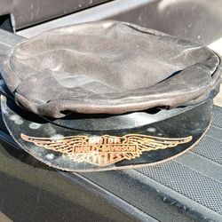 1970's Harley Leather Cap