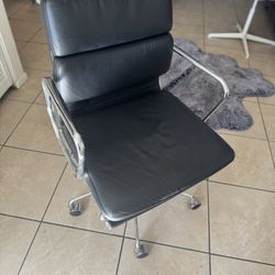 Bk Leather Office Chair