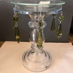 Pottery Barn NWT Set Of 2 Green Glass Crystal Chandelier Bobeche 