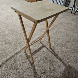 Collapsible Wooden Tray Table, Used