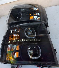 07-13 Chevrolet Silverado LED DRL Projector Headlights Luces Focos Micas Faros Faroles Headlamps Chevy