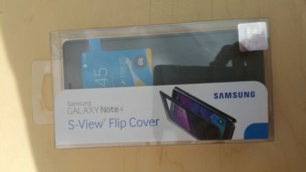 Samsung Galaxy Note 4 Case, S View Flip Cover Folio Case Charcoal Black