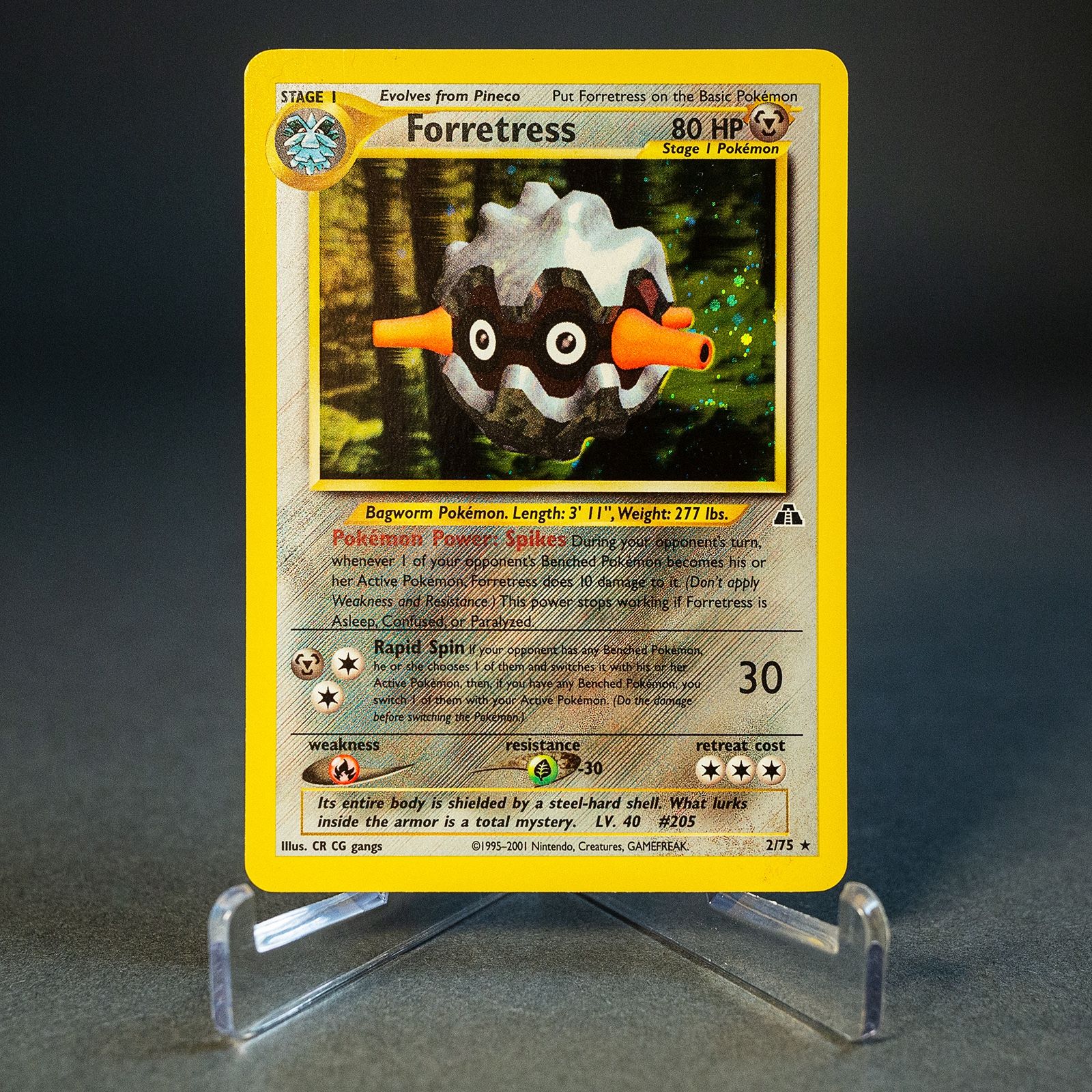 Pokemon TCG Neo Discovery Forretress Holo Rare 2/75 NM-