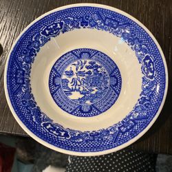 Antique Willow Ware By Royal China Dessert Bowls