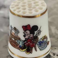 NE The First Disney Characters Porcelain Thimble Collection Minnie Mouse Sewing