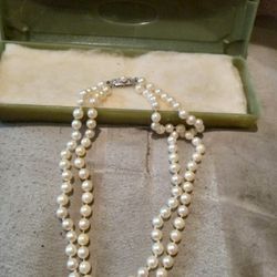 Real Antique Pearl Double Strand Necklace. From The Late 40s To Early 50s. 