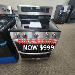 30 In. 7.3 Cu. Ft. 5 Element Smart Electric Double Oven Range 