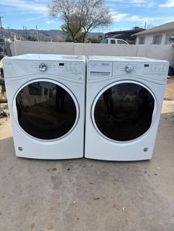 Whirlpool, washer and dryer electric work perfect in the condition free delivery to garage