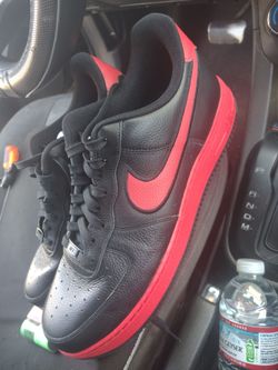 Nike Air Force 1 Low Black Red Sneakers