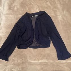 Sheer Light Weight Navy Blue  Women’s Cardigan / Shrug Small