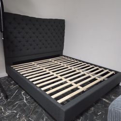 New King BED ONLY DARK GREY $299