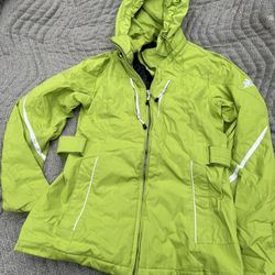 Women's Zero Xposur Hooded Synthetic Fibers Jacket  coat GREEN Size Small 