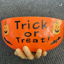 Vintage Halloween Bucket With Glove Inside