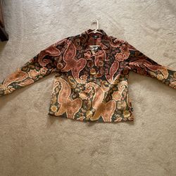 Stüssy Bleached Paisley Long Sleeve Shirt