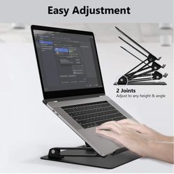 Laptop Stand for Desk, Aluminum Computer Holder, Neck Saver with Multi-Angle & Height Adjustment,Ergonomic Adjustable Notebook Riser for MacBook,Dell,
