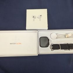 Ultra 2 watch and ear buds still in package both never used 