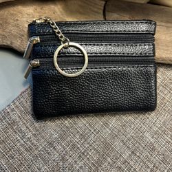 5080-HMT Women’s PU Leather Mini Coin Zipper Closures Portable Keychain Bag New