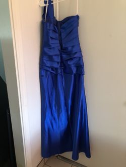 Royal Blue Satin Formal Dress