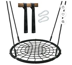 Spider 600lbs Saucer Adjustable Ropes 40" Kids Outdoor Web Tree Swing Sets