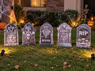 Halloween Tombstones set of 5