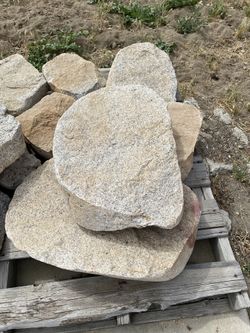 Salt And Pepper Granite Flat Boulders
