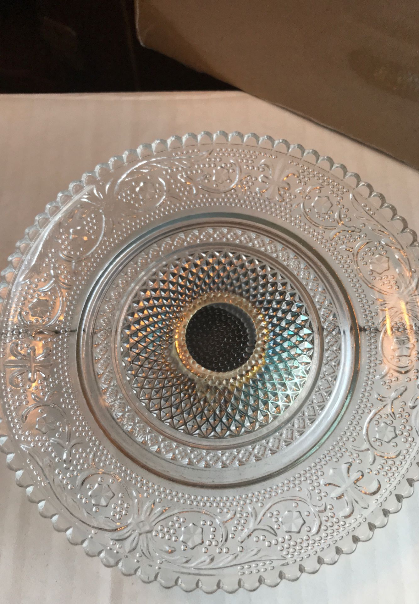Crystal and Silverplated Pedestal Server Dish