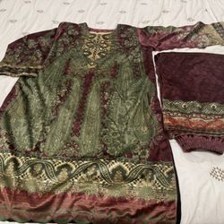 Brand New Two Pieces Velvet Suit