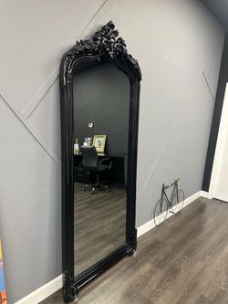Black Ornate Full-Length Mirror
