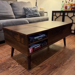 Brown Mid Century Modern Coffee Table 