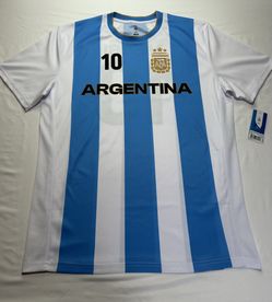 Argentina “10 Messi” Jersey T-Shirt – Iconic Football Style (Size L/G)