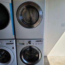 LG Front Load Washer And Stackable Gas Dryer 