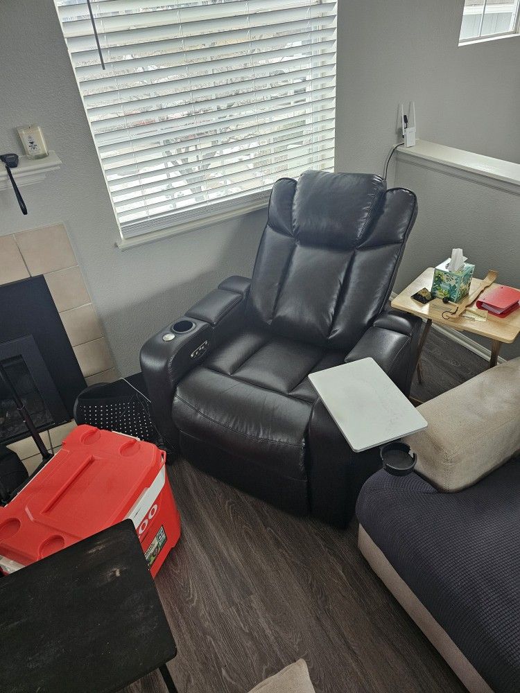 Leather chair.