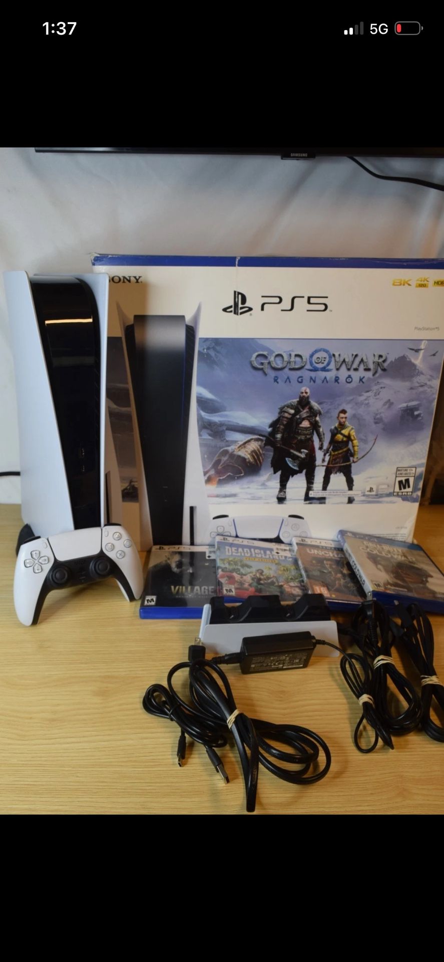 🔥🔥Cleaned SONY PS5 Disc Edition 825GB CONSOLE BUNDLE