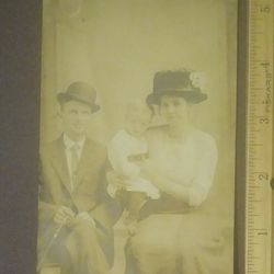 1900's Family Man Woman Child Picture Photo RPPC Vintage Antique Real Postcard Post Card PC Collectible One Of A Kind OOAK