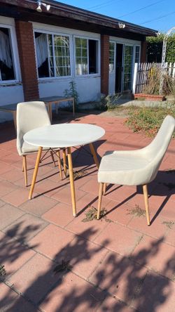 White Wooden Table Set
