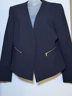 Tahari Arthur S. Levine Petite Black Blazer 14P