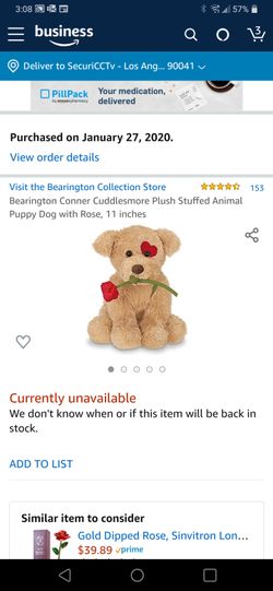 Bearington Dog Plush - New