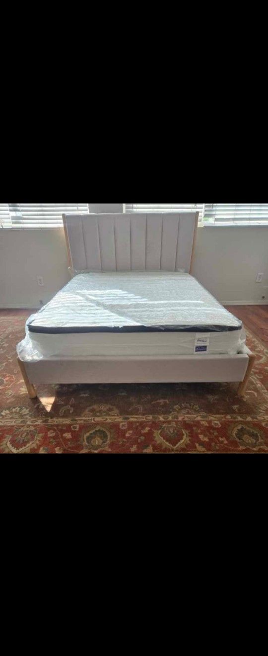 Queen Bed Frame With Mattress