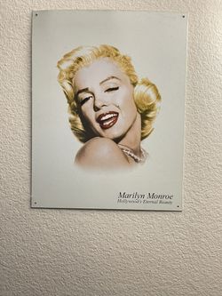 Marilyn Monroe Tin Metal Poster Sign Hollywoods Eternal Beauty
