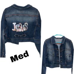 Woman’s Jesus Jean Jacket Med