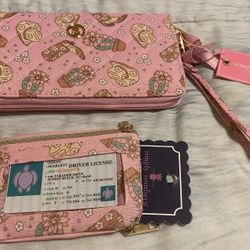 Simply Southern Pink Western Zip Wristlet Wallet and ID Wallet *MAKE AN OFFER * 