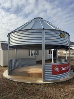 🚨 18-FOOT GRAIN BIN GAZEBO — FULLY INSTALLED! 🚨